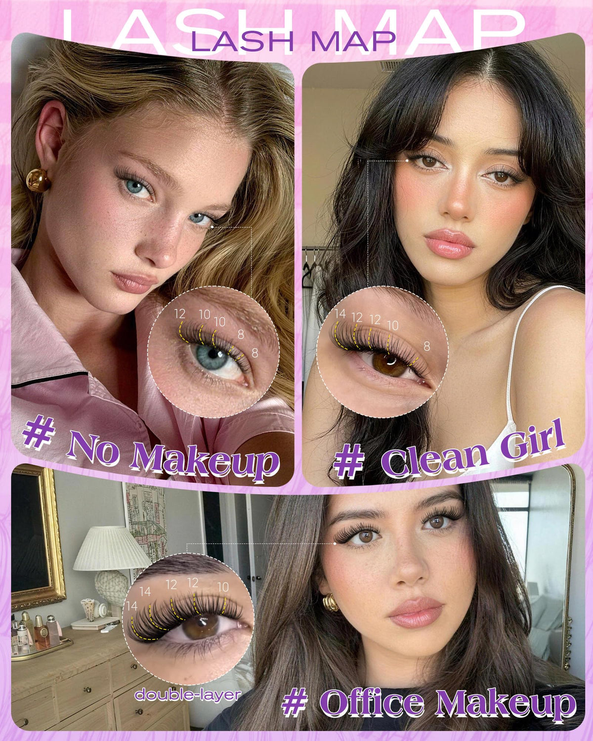 Zanlufly 8mm cluster lashes offering lightweight, natural daily wear