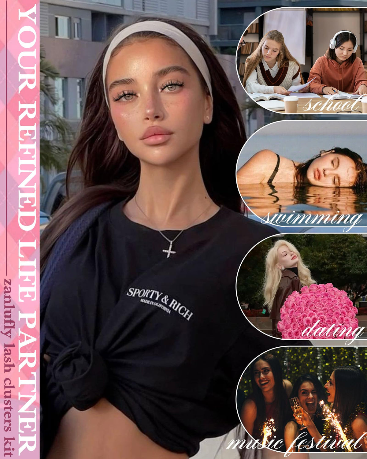 C-curly lash design by ZANLUFLY lifts lashes without heaviness
