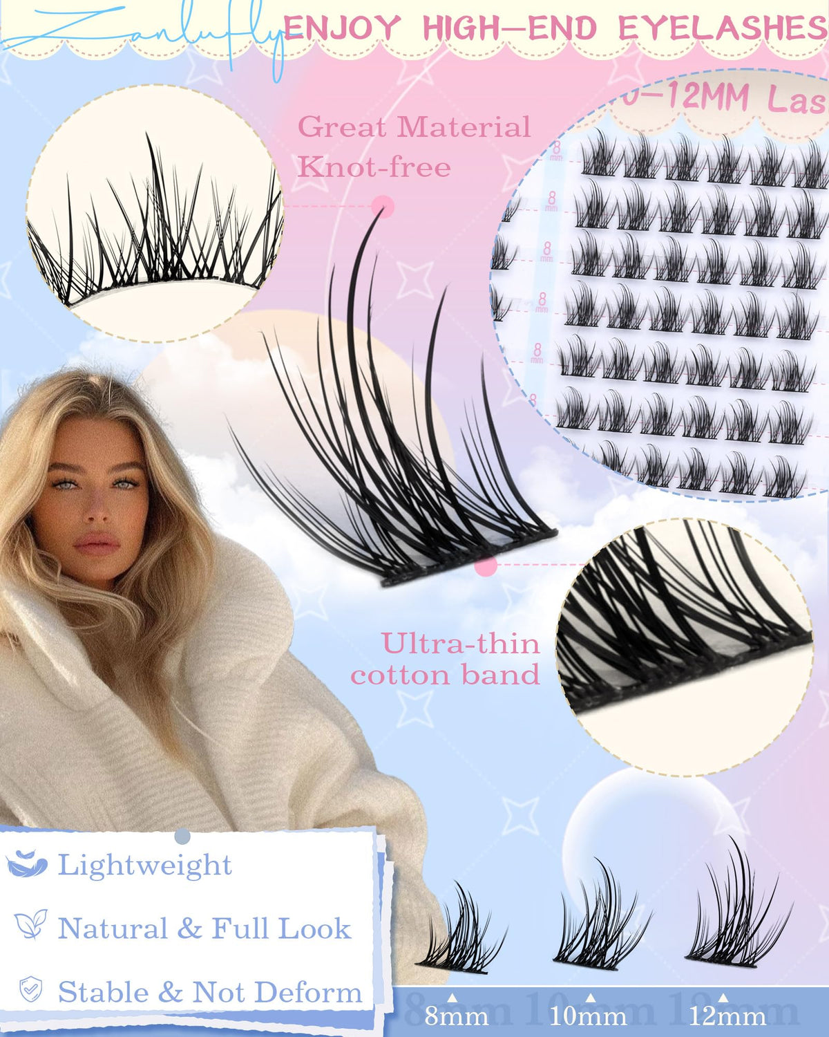 Feather-light cotton band from ZANLUFLY for all-day comfort