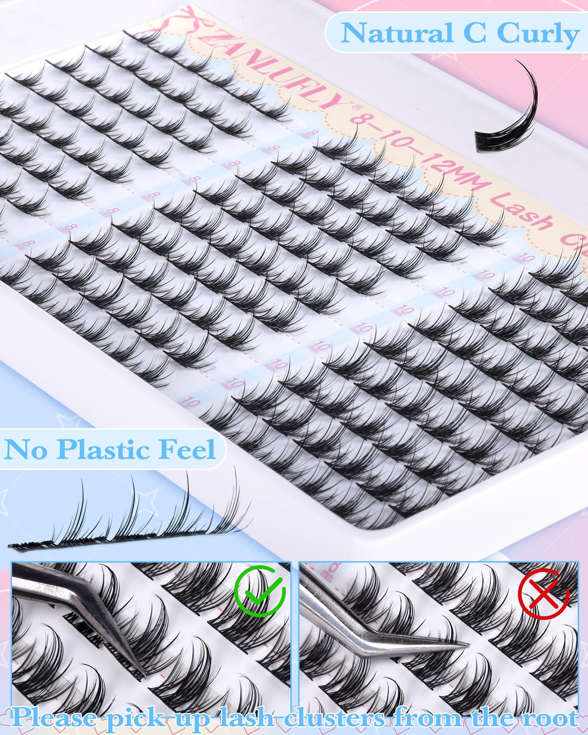 162-piece kit contents from ZANLUFLY for DIY lash sessions