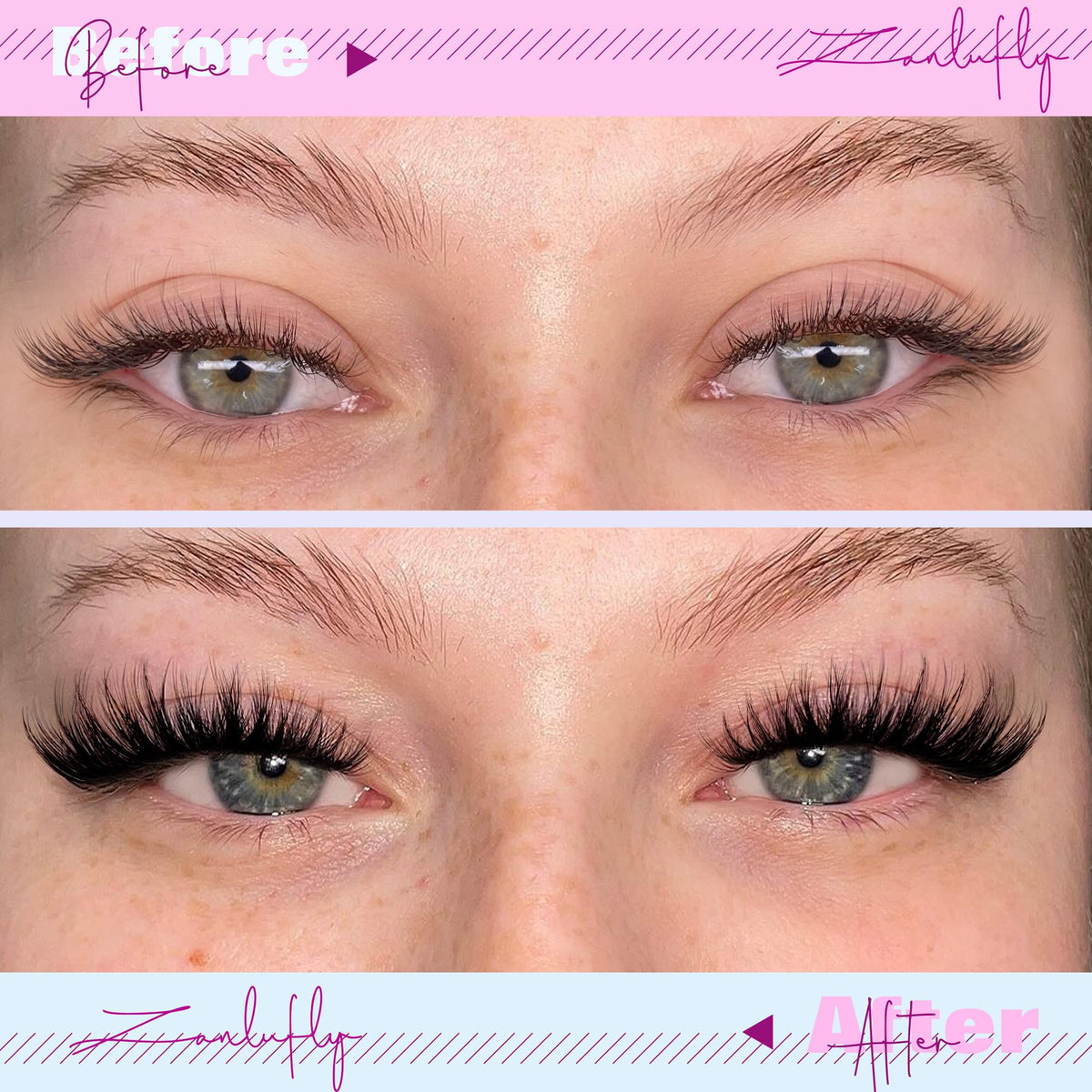 Zanlufly Lash Clusters Kit precision tweezers for easy application.