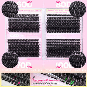 Zanlufly lash clusters 0.1mm fibers deliver soft feather-light wear