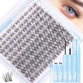 ZANLUFLY natural lash clusters 8-16mm for wispy daily lashes