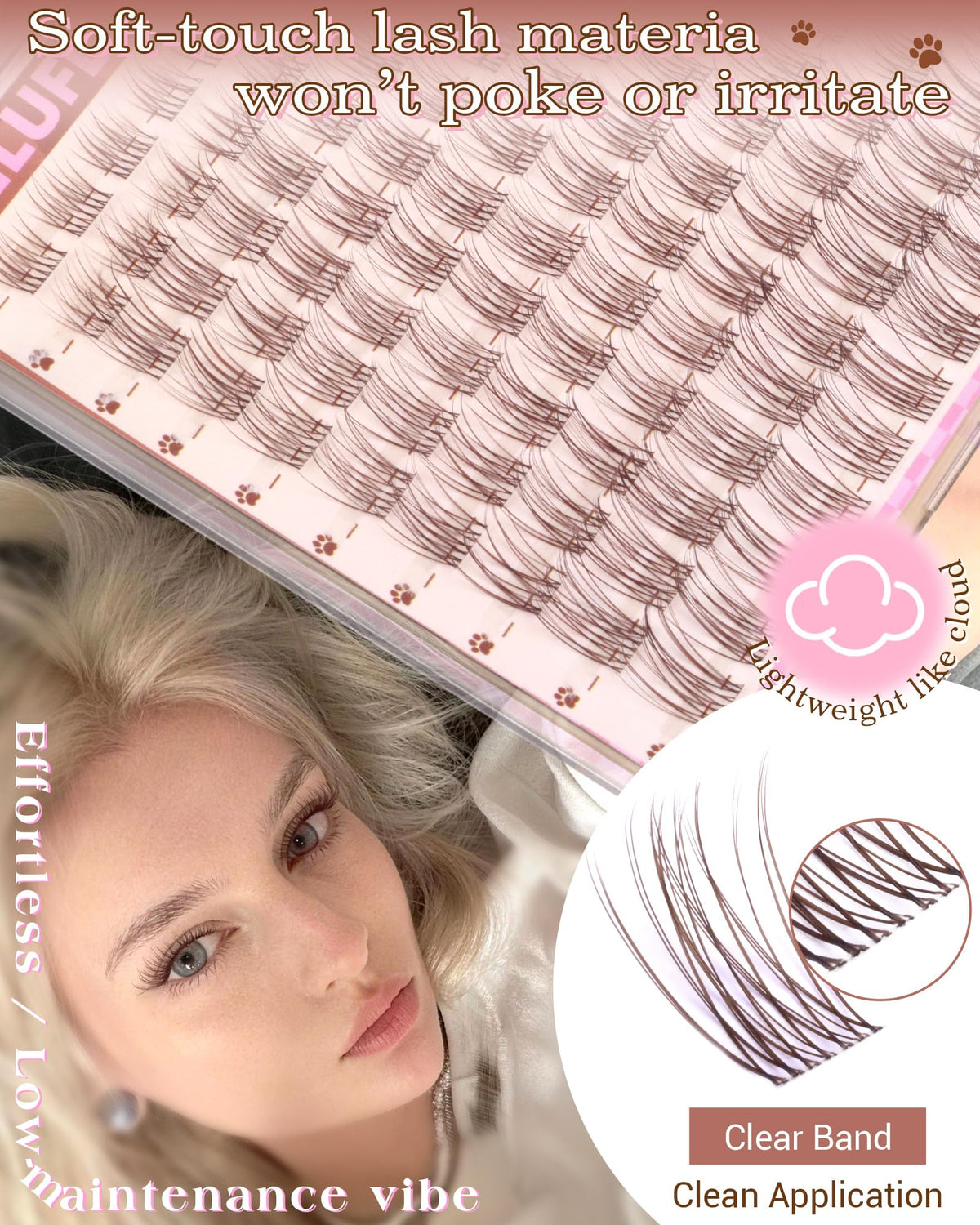 zanlufly vegan synthetic fibers delivering soft lashes with a natural depth