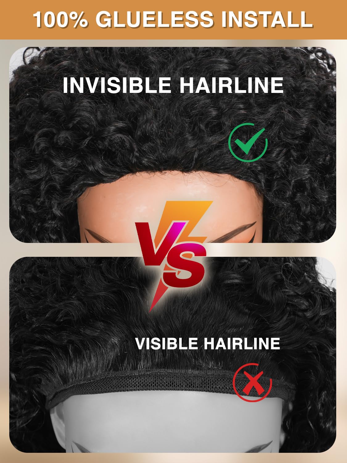 ZANPAL 200-density half wig for fuller look without lace