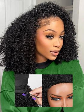 ZANPAL kinky curly half wig 16-inch for natural everyday volume