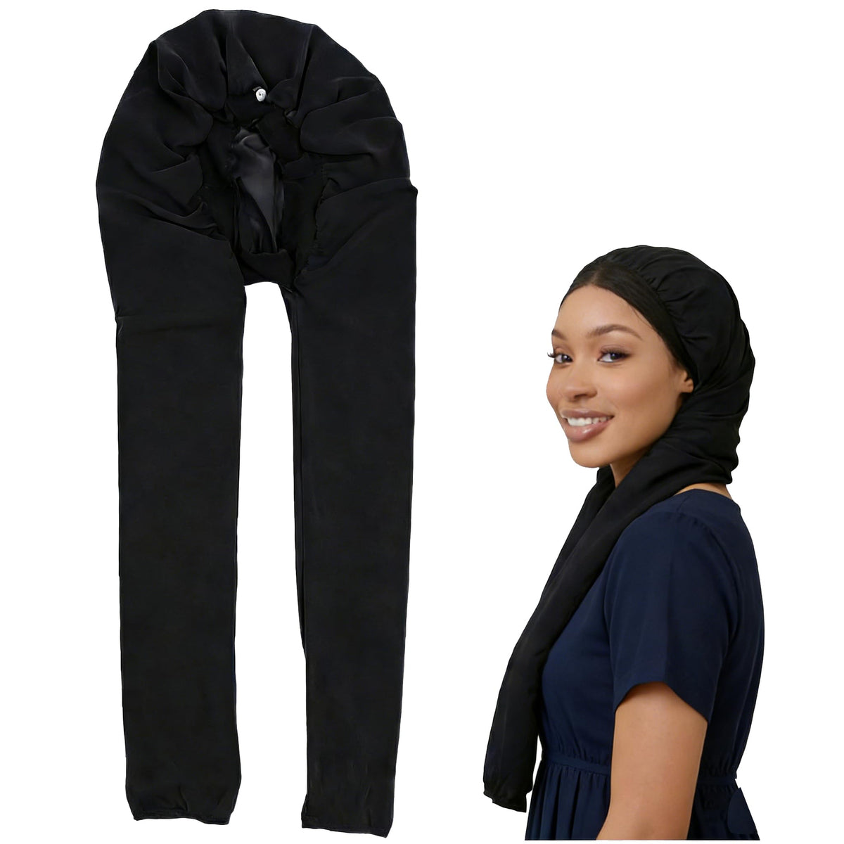 ZANSHI long bonnet fabric texture close-up showing soft breathable material for comfortable wear