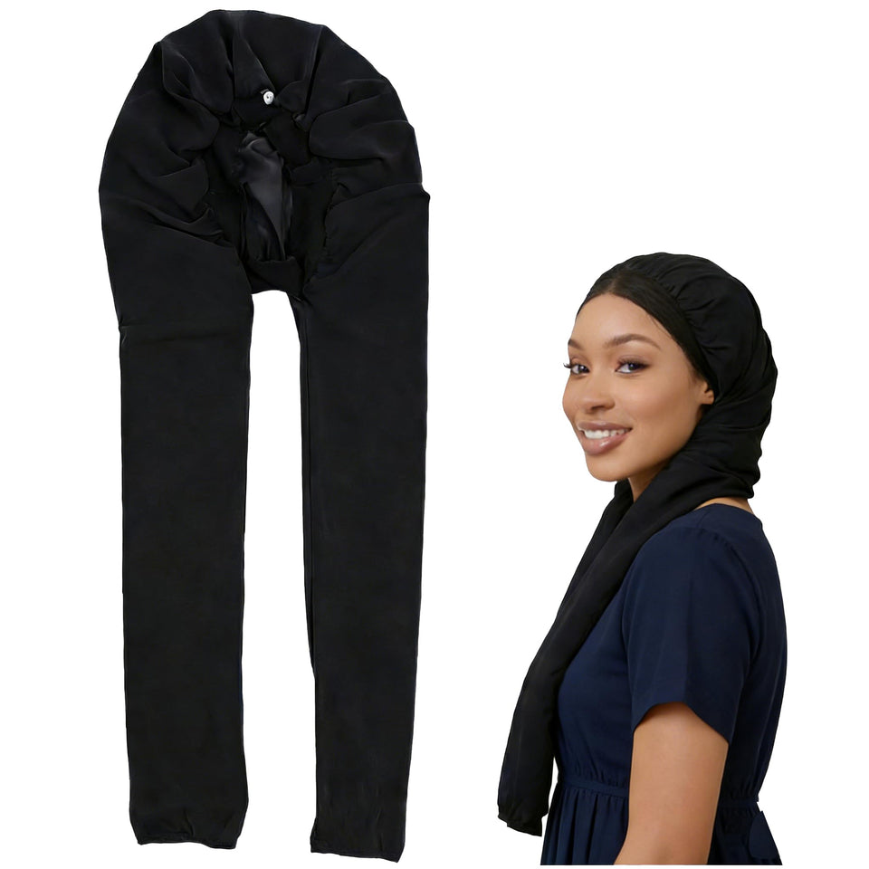 ZANSHI long bonnet fabric texture close-up showing soft breathable material for comfortable wear