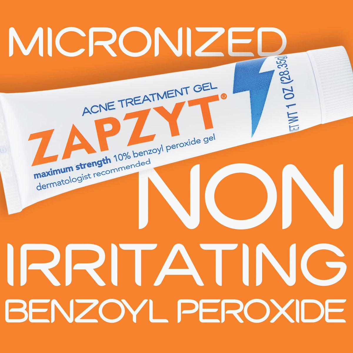 Zapzyt Acne Treatment Gel being applied to affected skin areas