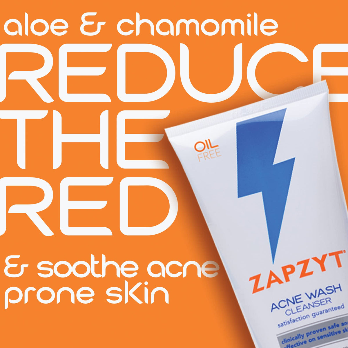 Zapzyt Acne Wash 2-pack packaging ready for twice-daily use and back/chest care.
