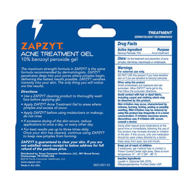 Zapzyt Maximum Strength Benzoyl Peroxide Gel bottle ready for use