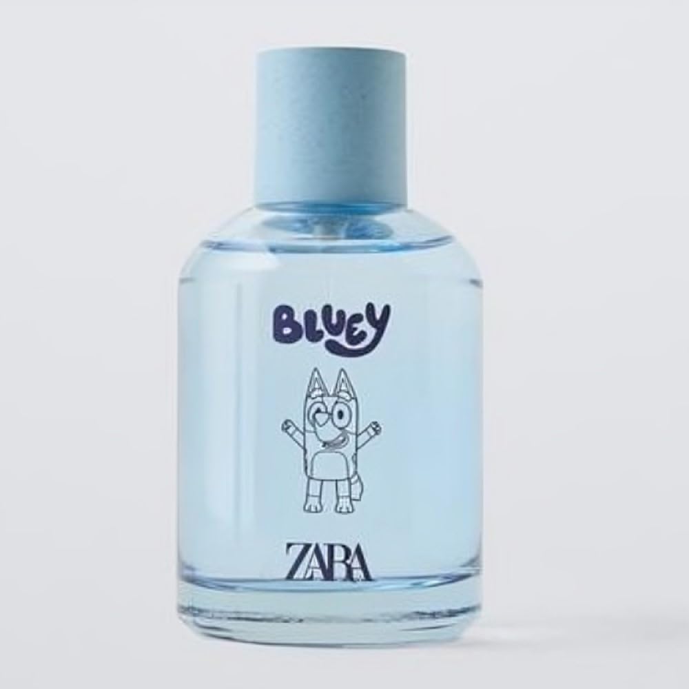 Zara Bluey Ludo Studio EDT packaging highlights kid-friendly design perfect for gifting.
