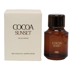 Zara Cocoa Sunset bottle with milk chocolate note for daily indulgence
