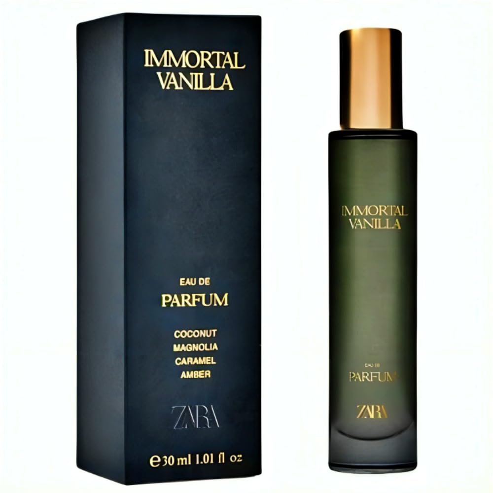 ZARA Immortal Vanilla bottle front view, ideal for gifting and daily wear.