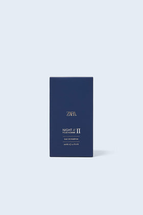 Zara Night Pour Homme II packaging box showcases sleek design for gifting.