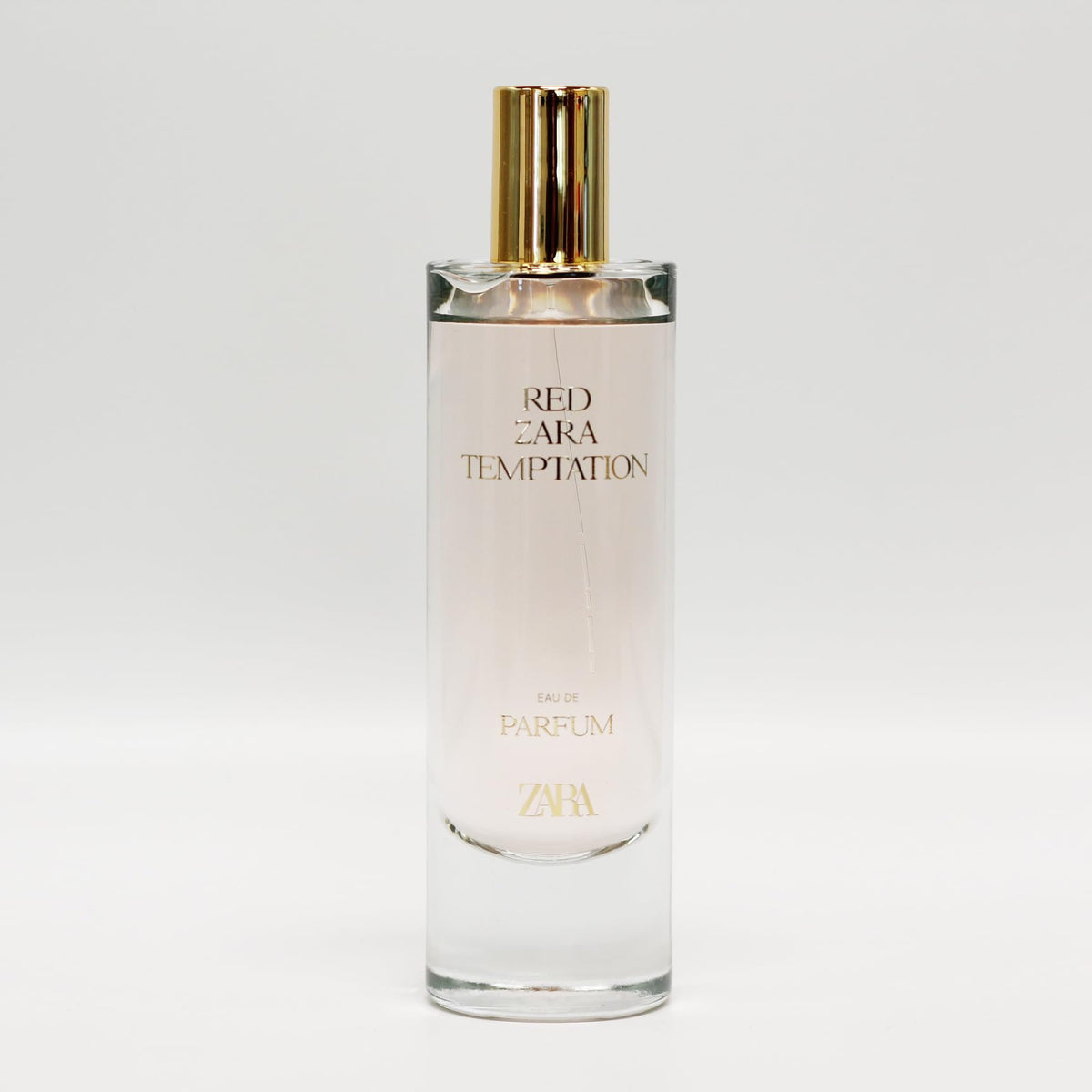 Zara Red Temptation bottle front view showing elegant packaging.