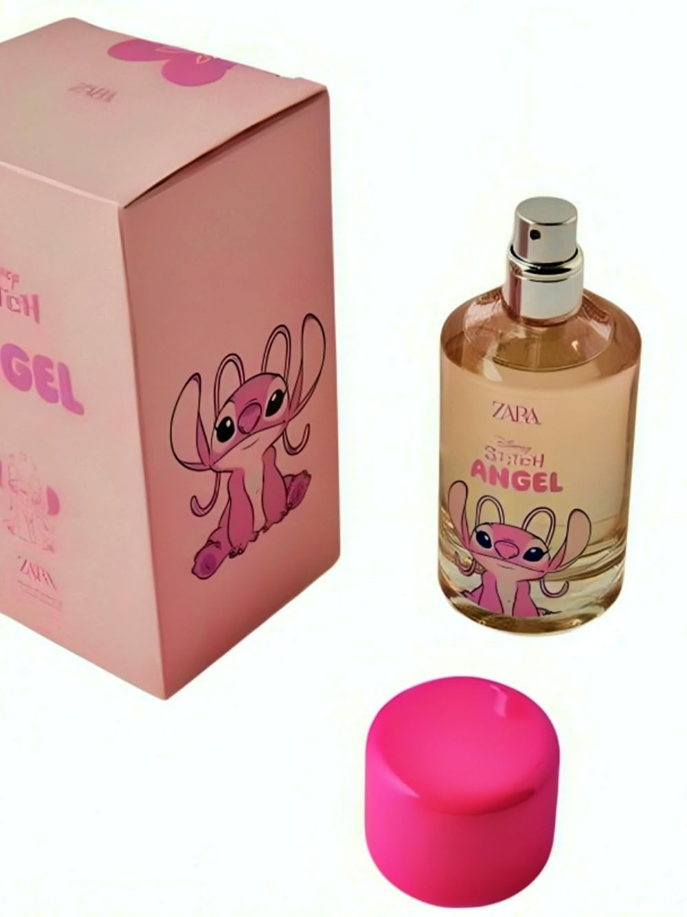 Zara Stitch Angel spray application for everyday, light fragrance.