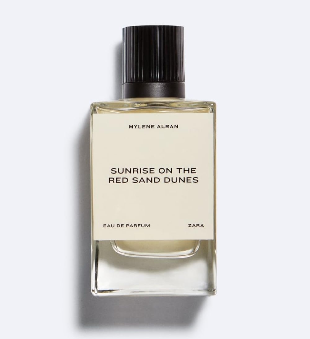 zara sunrise bergamot and ginger notes close-up view