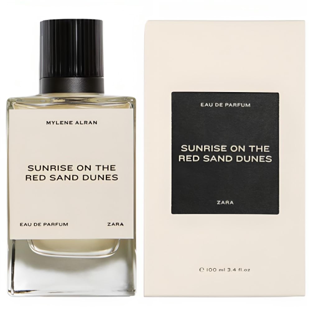 zara sunrise on the red sand dunes bottle bathed in warm light ideal for daily wear