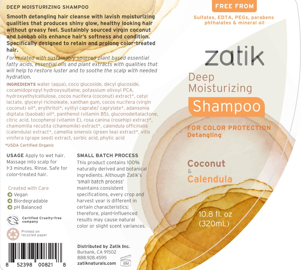 Lush lather of Zatik shampoo on wet hair during wash