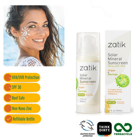 Zatik sunscreen application on hand demonstrates easy daily use.