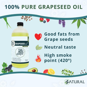 Zatural grapeseed oil hair care bottle adds shine and lightweight moisture.