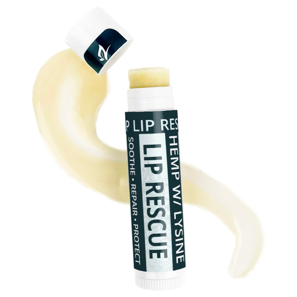 Zatural hemp lip balm packaging box highlights clean ingredients.