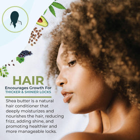 Zatural Shea Butter on the face for gentle moisturization.