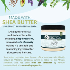 Scoop of Zatural Shea Butter for body care application.