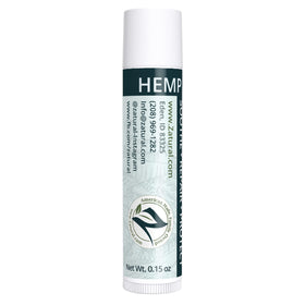 Zatural three-tube packaging display for daily lip care.