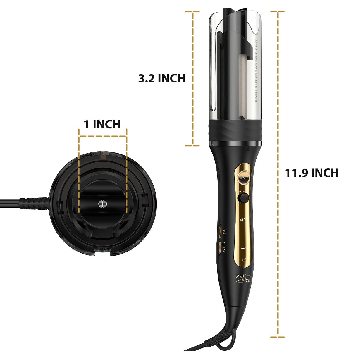 ZAVAREA built-in beep timer guides consistent curls every time.
