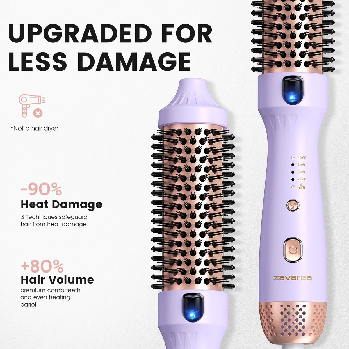 60-minute auto shut-off feature on ZAVAREA for safe, worry-free styling.