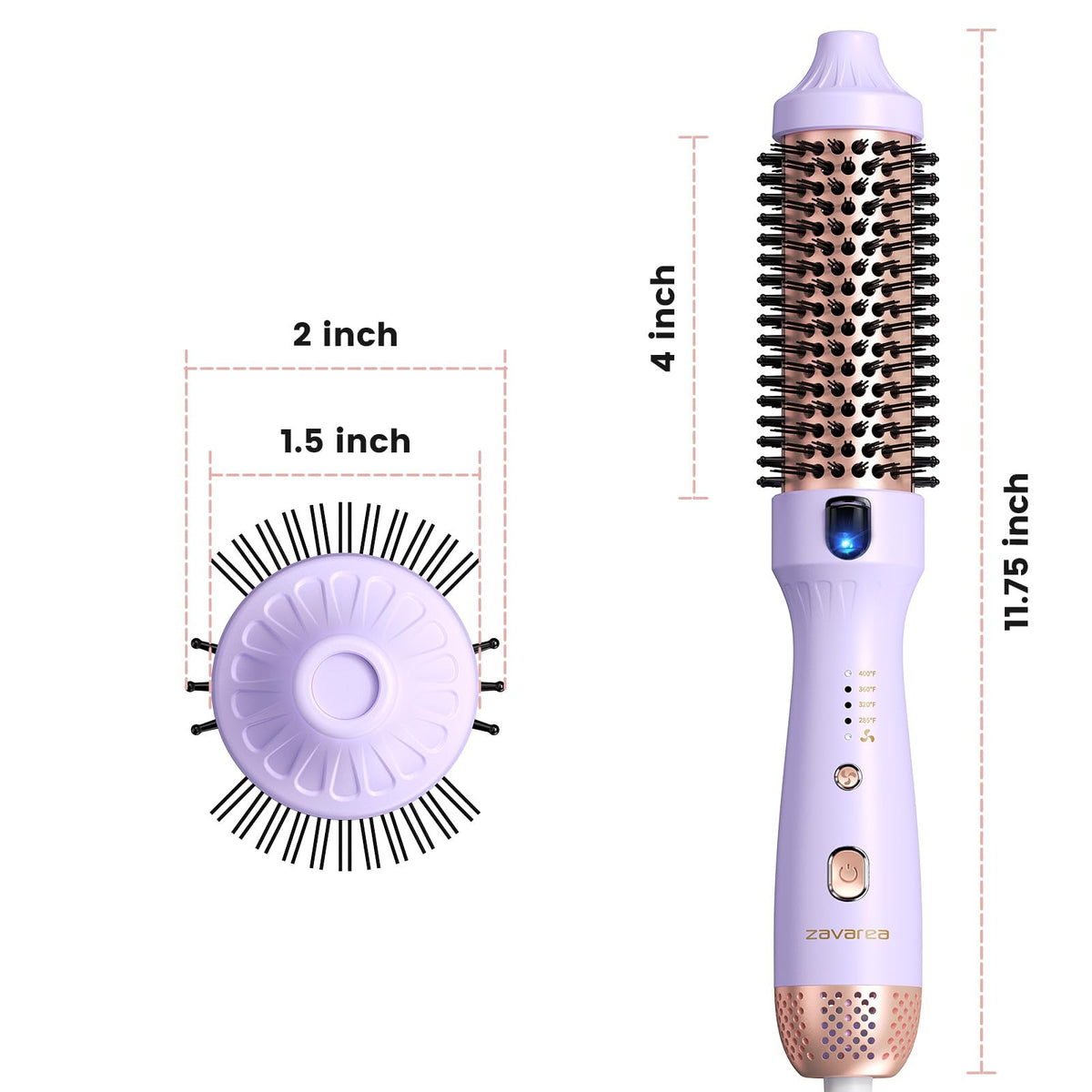 ZAVAREA heats up quickly in about 20 seconds for fast styling.