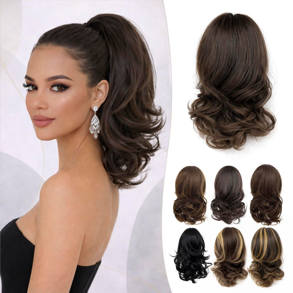 ZAVIDE Curly Claw Clip Ponytail in chocolate brown adds instant volume and length.