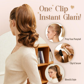 ZAVIDE ponytail look for parties and weddings with ease.