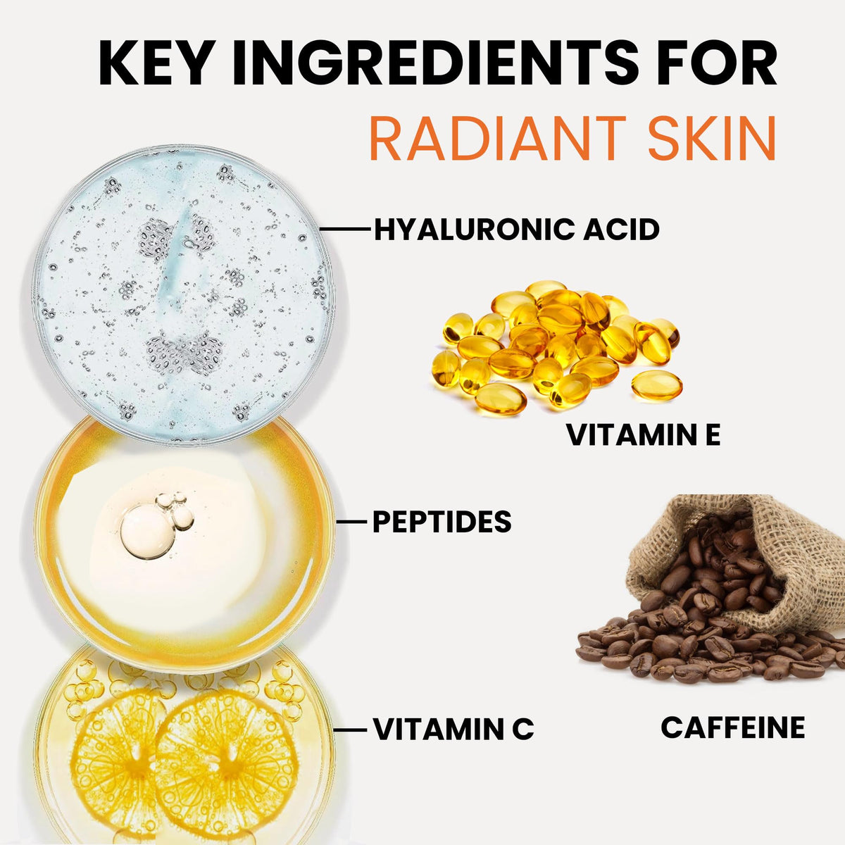 Visual suggesting brighter, healthy-looking glow from ZAYUU serum