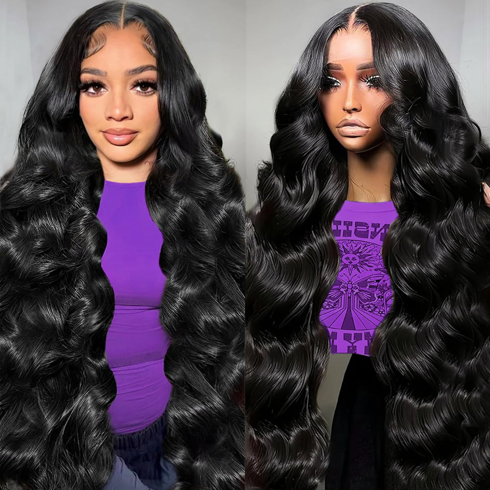 Zazumi 32-inch body wave lace front wig shows length and natural movement for daily wear.