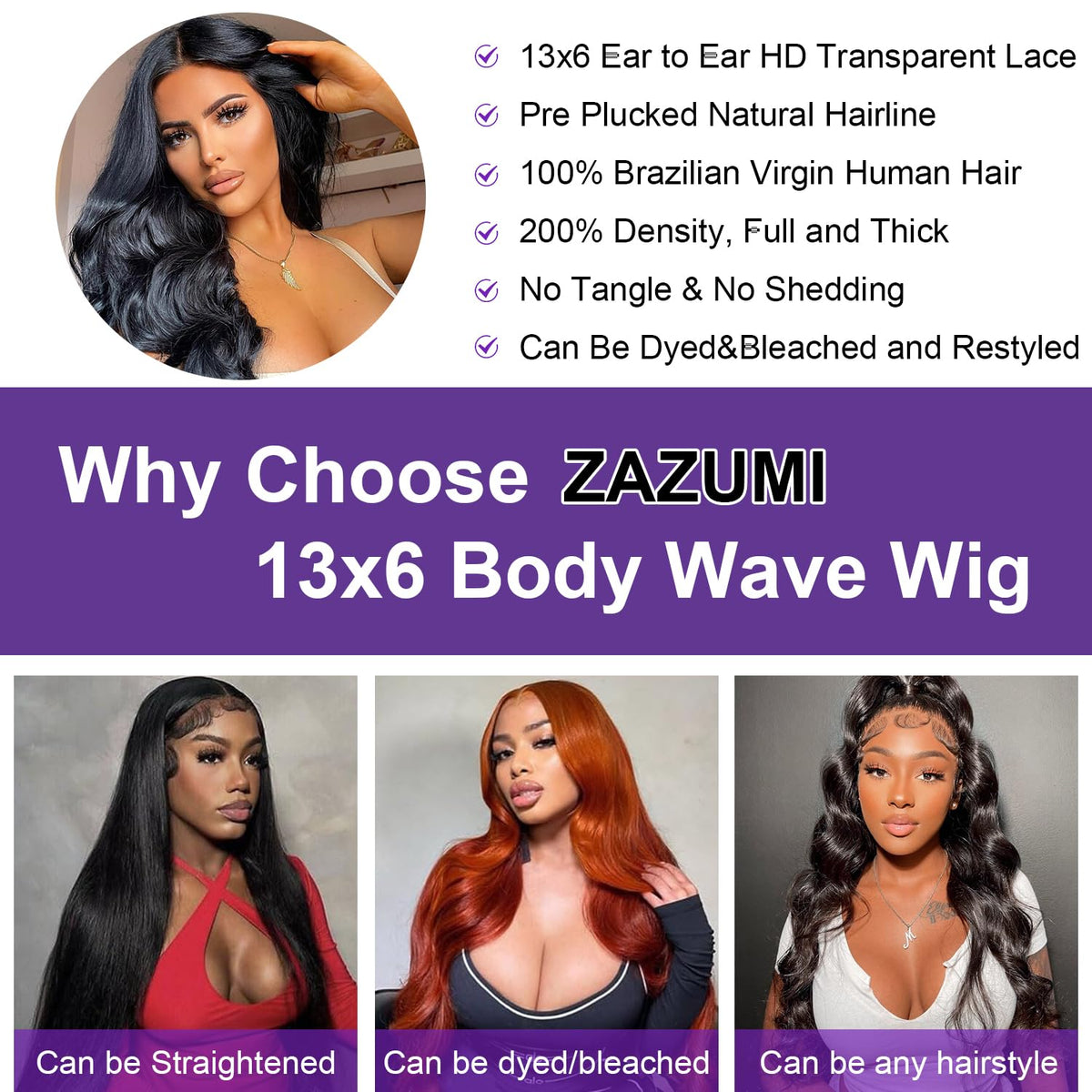 Zazumi bleach-dye-ready human hair supports color customization with care.