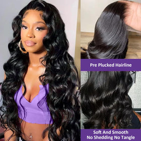 Zazumi HD transparent lace front wig blends with skin for a seamless look.