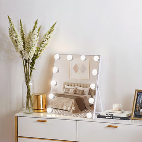 ZBOCAI makeup mirror sturdy stand provides stable everyday use.