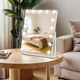 ZBOCAI vanity mirror tilts and rotates for versatile angles during makeup