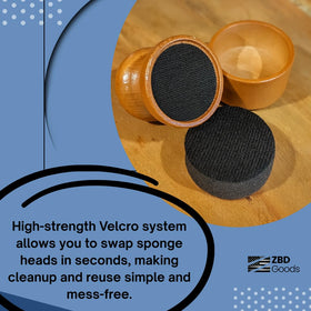 ZBD GOODS Z’s Wood Wax Applicator is versatile for cutting boards, butcher blocks, and furniture.