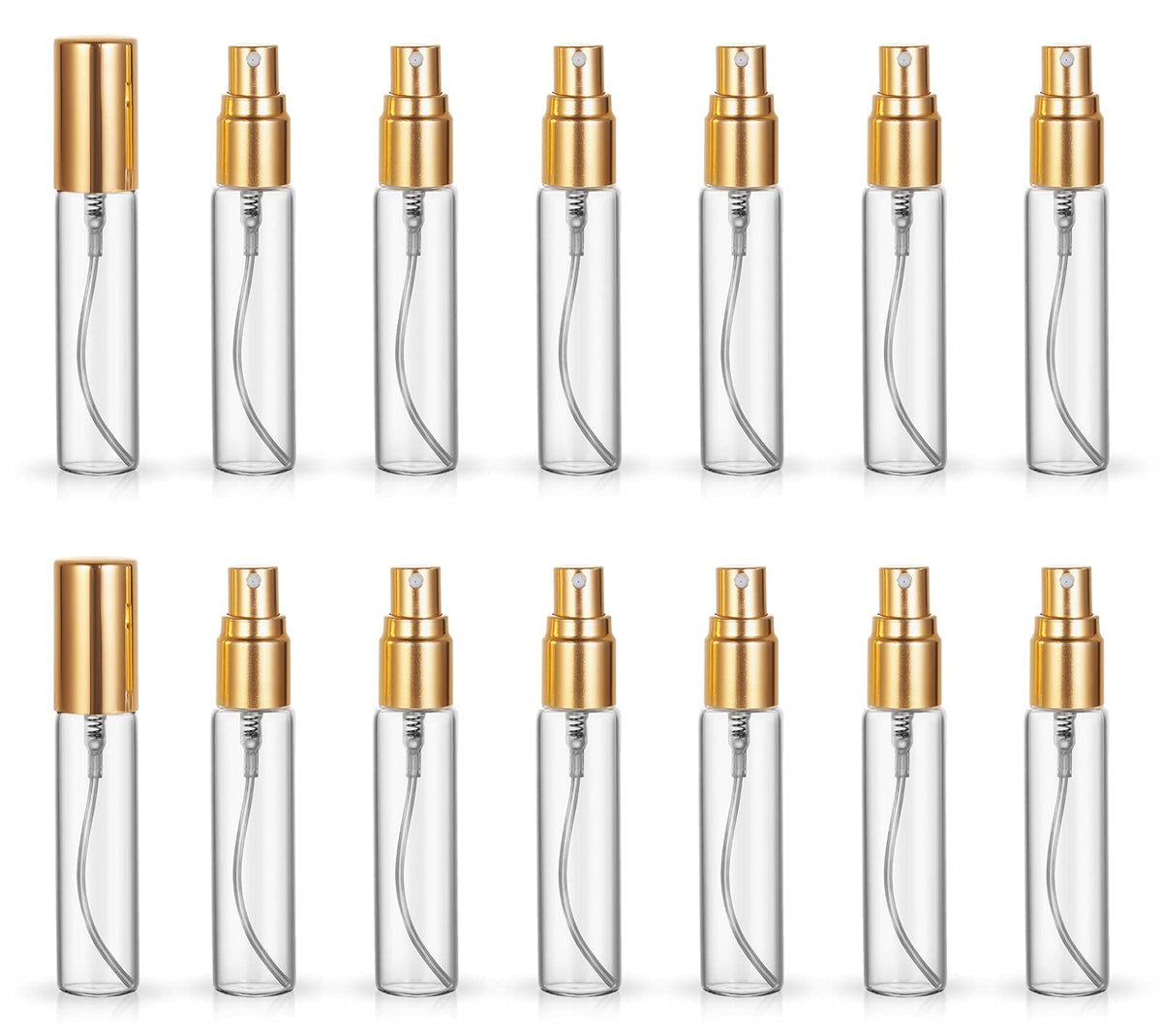ZbFwmx 10ml glass bottle with gold cap for on-the-go fragrance.
