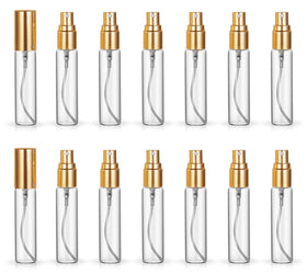 ZbFwmx 10ml glass bottle with gold cap for on-the-go fragrance.