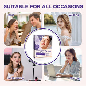 Zcotsu Face Lift Tape is waterproof and elastic for secure wear.