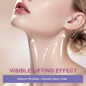 Zcotsu Invisible Neck Tape strip being applied under jawline.