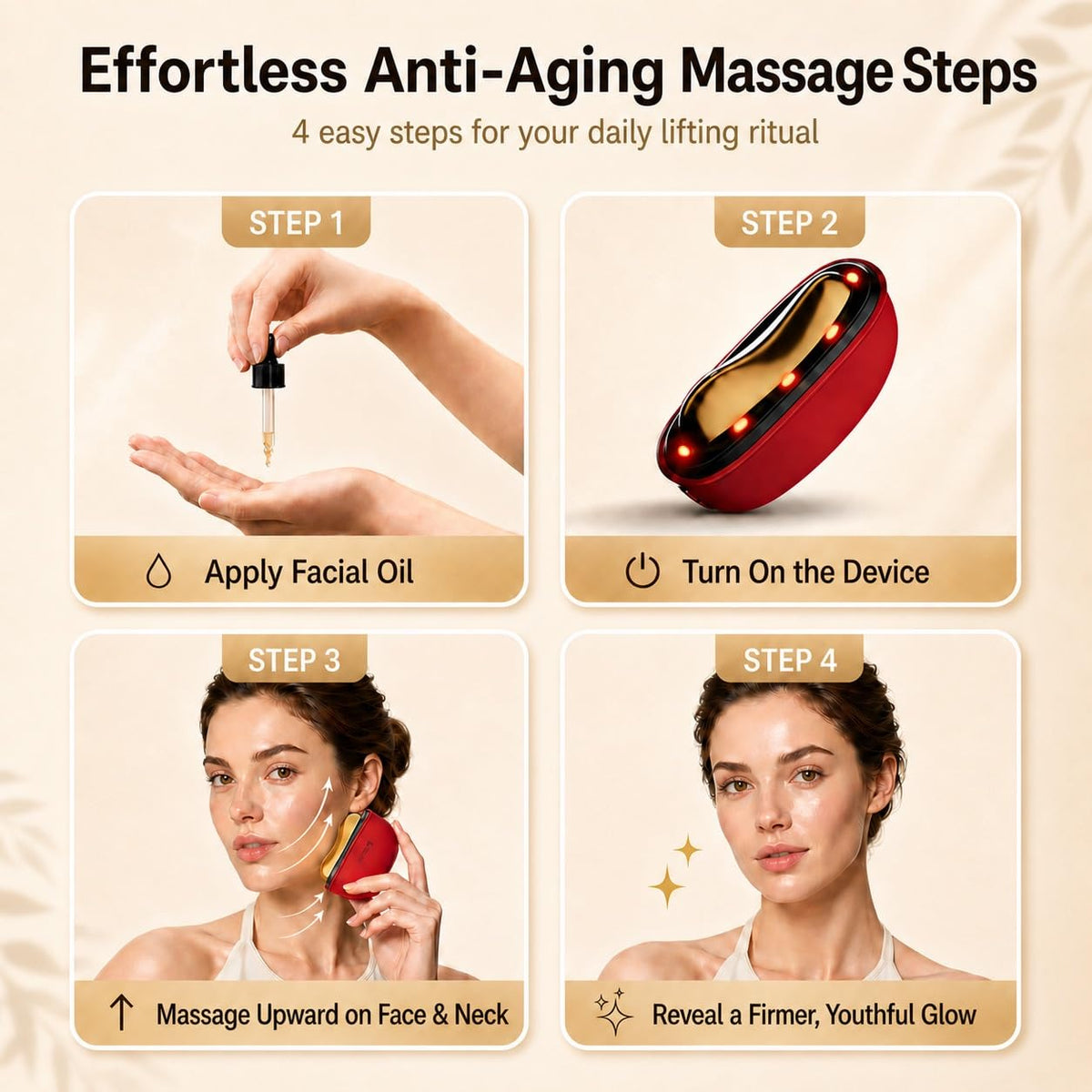 ZDEER device glides smoothly with oils for better skin spread.