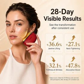 ZDEER heated brass plate provides comfortable warmth during facial massage.