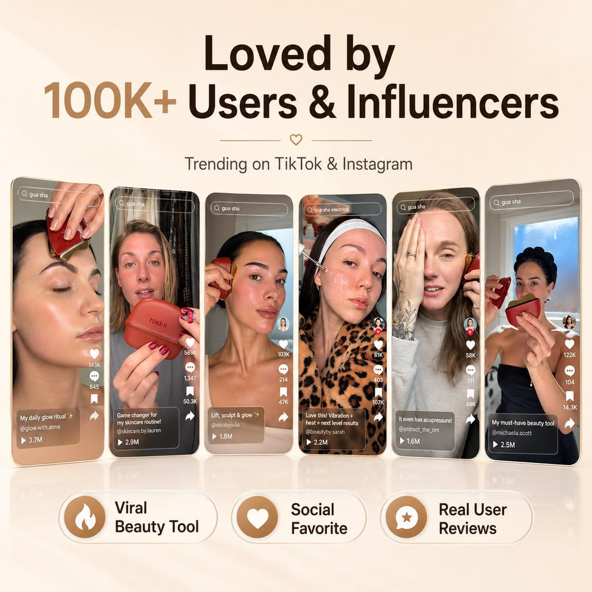 ZDEER vibration settings offer soft stimulation for relaxing facial tension.