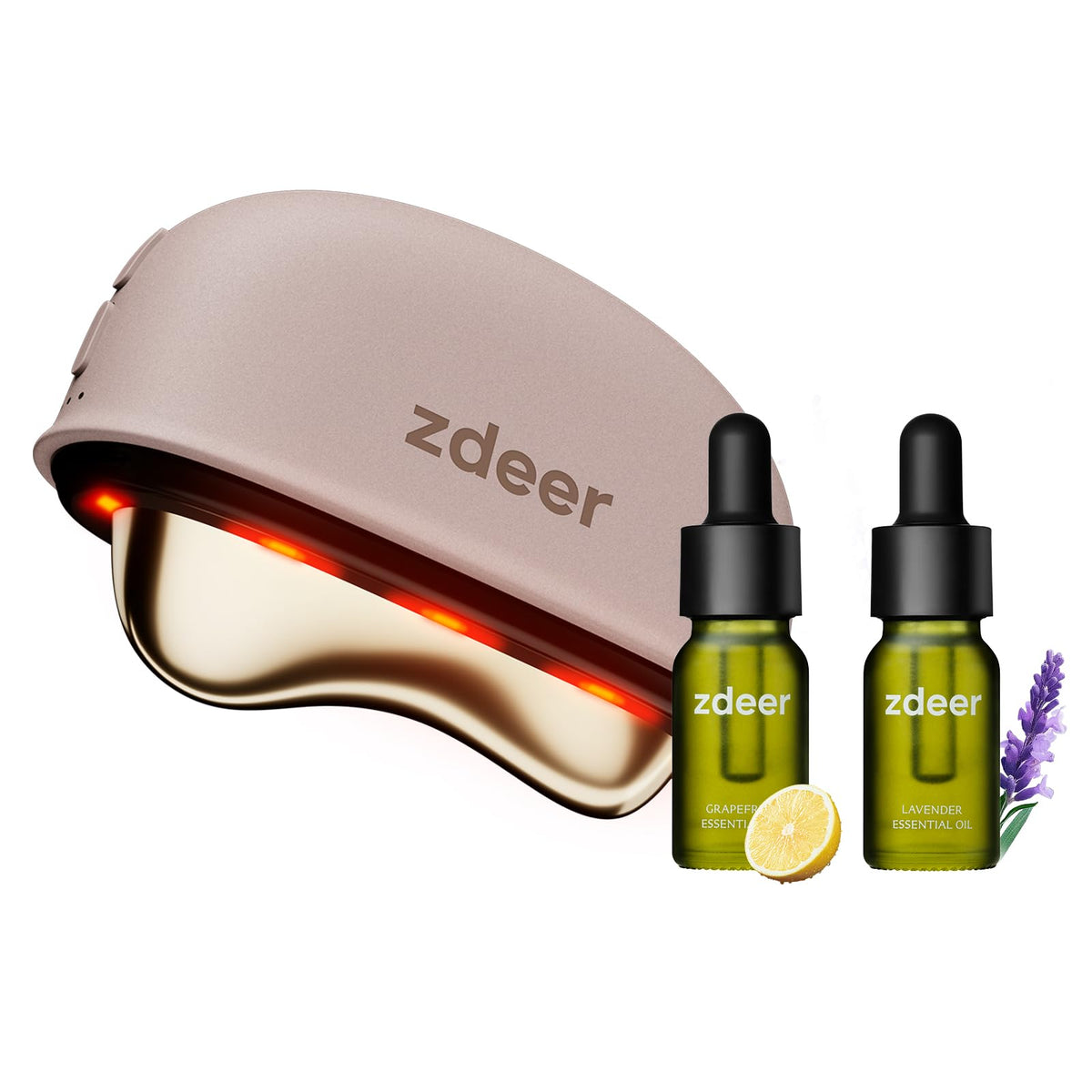 ZDEER LED red light on the face for a radiant, refreshed look.